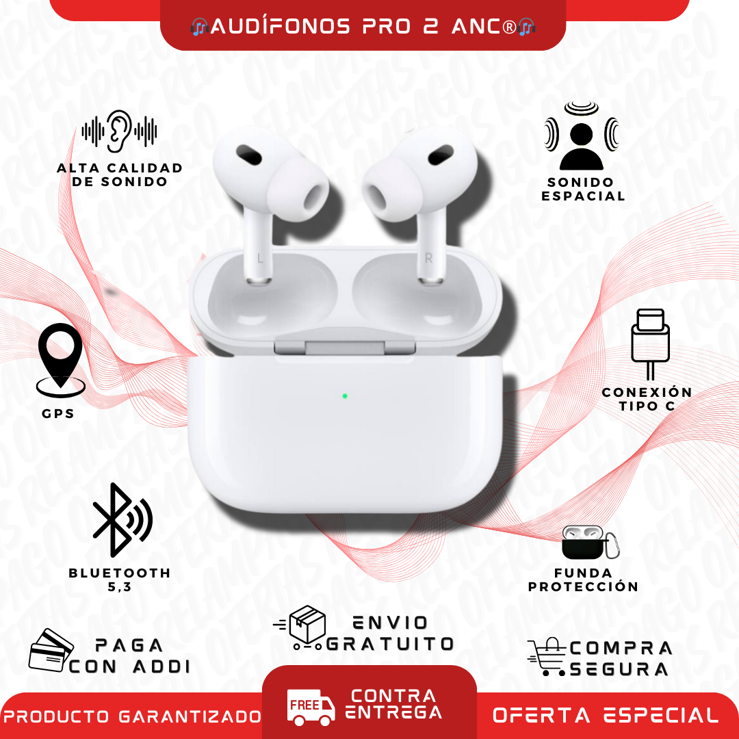 🎧Audífonos Pro 2 Alta Gama anc®️🎧 / Case Gratis